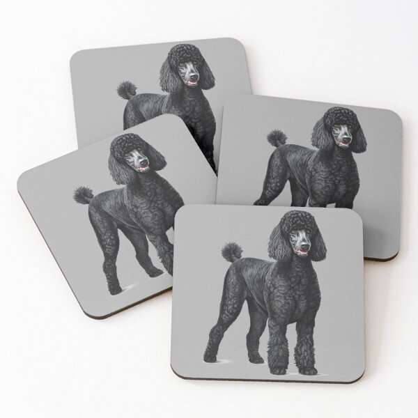 Item preview, Elegant Black Poodle Dog Illustration Artwork designed and sold by solrevolver.