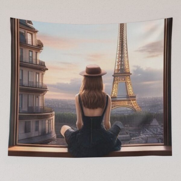 Item preview, Emily in Paris with Eiffel Tower designed and sold by JackFreestone.
