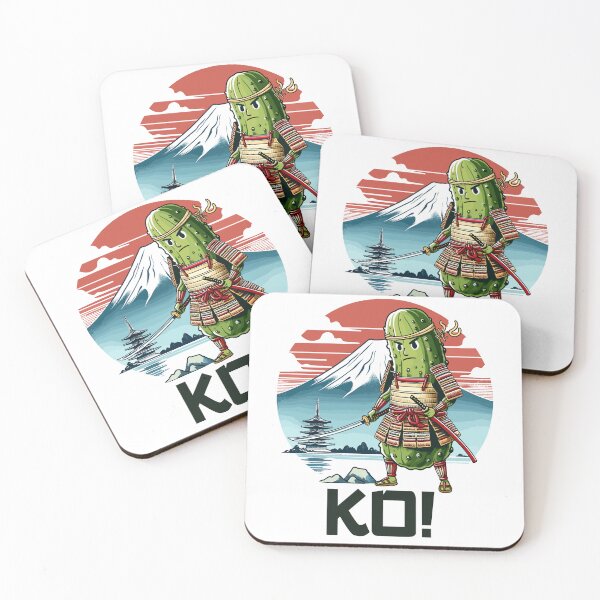 Item preview, Pickle Samurai And Mount Ko Japanese Retro designed and sold by CosyTeal.