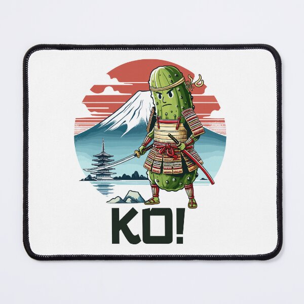 Item preview, Pickle Samurai And Mount Ko Japanese Retro designed and sold by CosyTeal.