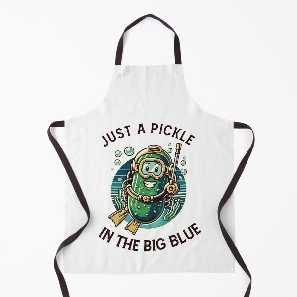 Item preview, Pickle Scuba Diver In The Big Blue Retro designed and sold by CosyTeal.