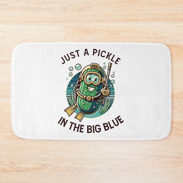 Item preview, Pickle Scuba Diver In The Big Blue Retro designed and sold by CosyTeal.