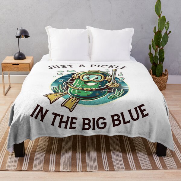 Item preview, Pickle Scuba Diver In The Big Blue Retro designed and sold by CosyTeal.