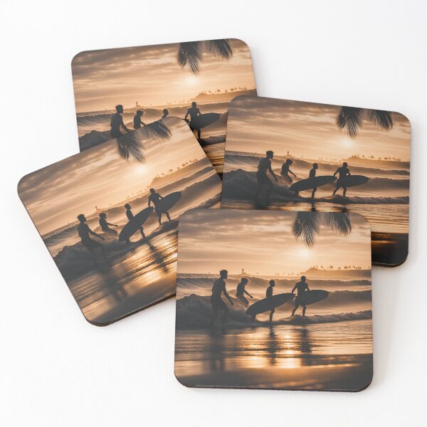 Item preview, Tropical Twilight Surfers: Chasing Waves at Sunset designed and sold by RealisticAi.
