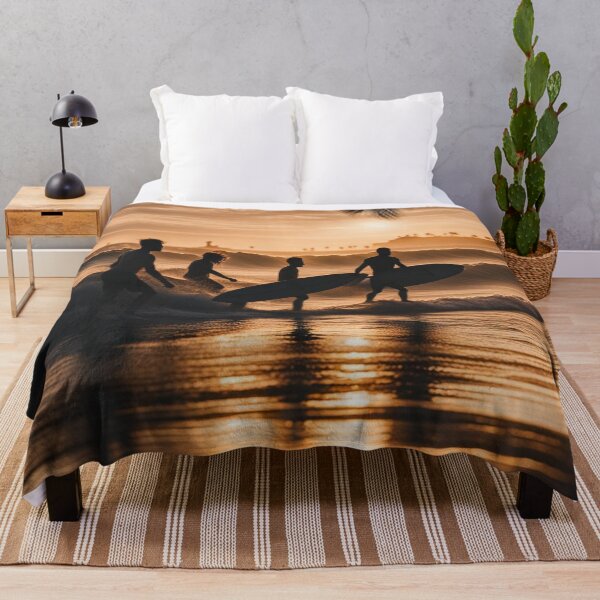 Item preview, Tropical Twilight Surfers: Chasing Waves at Sunset designed and sold by RealisticAi.