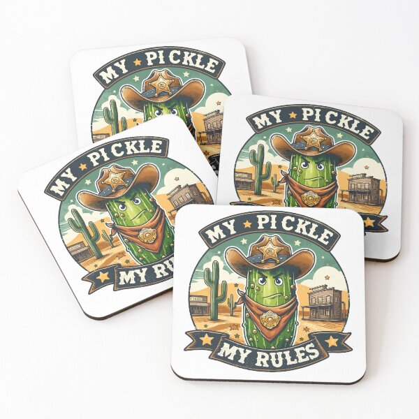 Item preview, Pickle Sheriff My Pickle My Rules Western Retro designed and sold by CosyTeal.