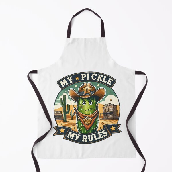Item preview, Pickle Sheriff My Pickle My Rules Western Retro designed and sold by CosyTeal.
