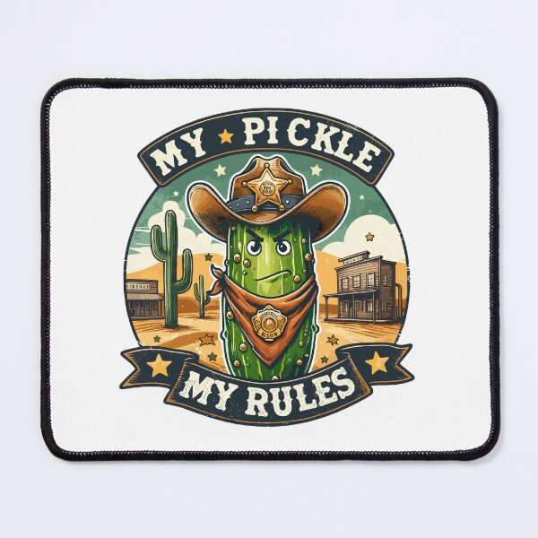 Item preview, Pickle Sheriff My Pickle My Rules Western Retro designed and sold by CosyTeal.