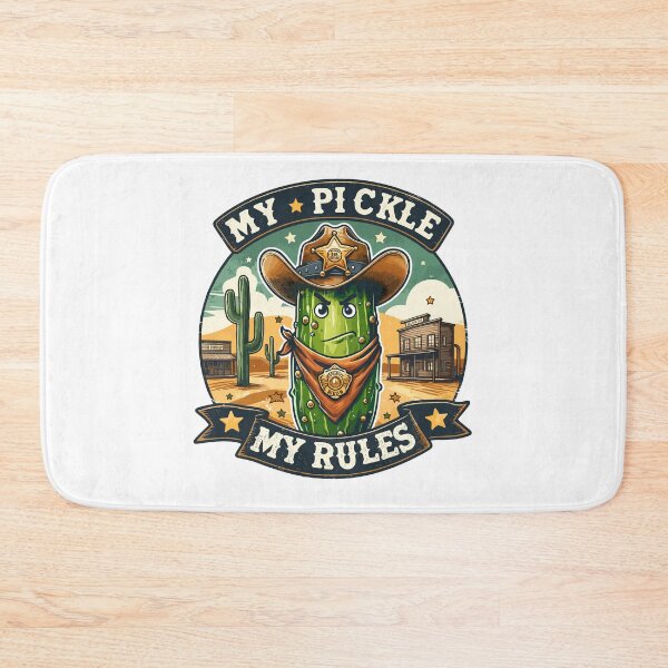 Item preview, Pickle Sheriff My Pickle My Rules Western Retro designed and sold by CosyTeal.
