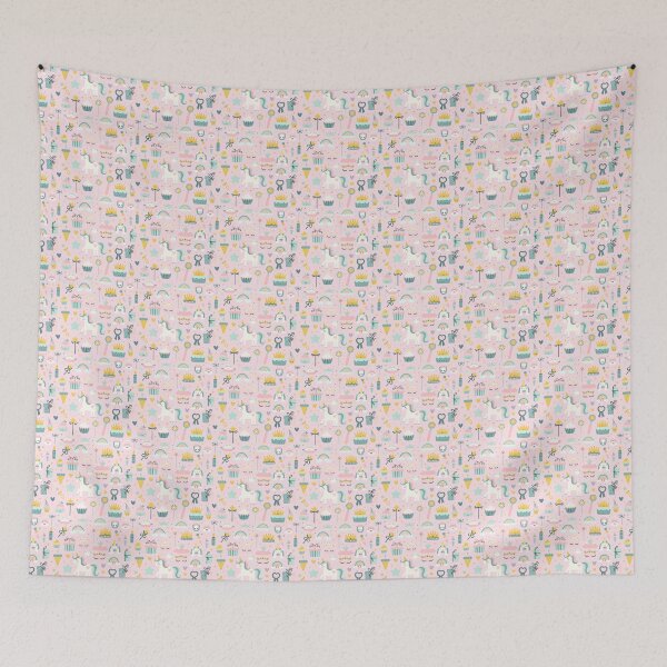 Item preview, Unicorn and Rainbow in the garden designed and sold by EchoArtstore.