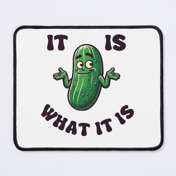 Item preview, Pickle Shrugging It Is What It Is Retro designed and sold by CosyTeal.