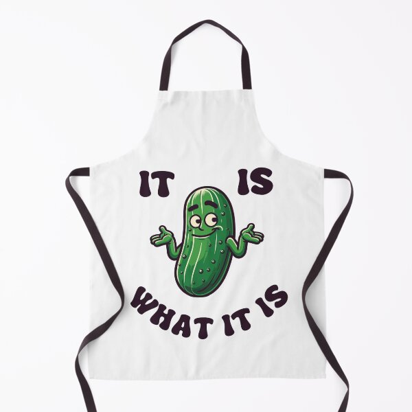 Item preview, Pickle Shrugging It Is What It Is Retro designed and sold by CosyTeal.