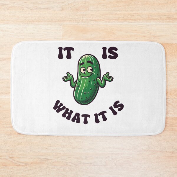 Item preview, Pickle Shrugging It Is What It Is Retro designed and sold by CosyTeal.