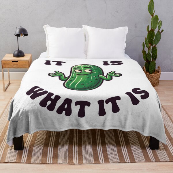 Item preview, Pickle Shrugging It Is What It Is Retro designed and sold by CosyTeal.