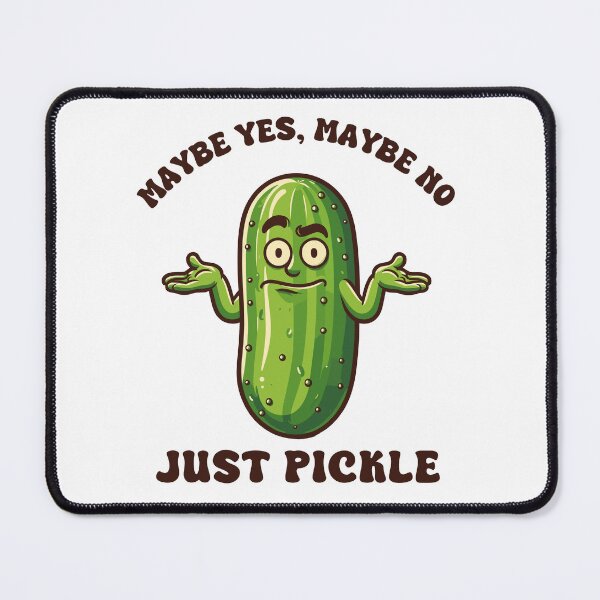Item preview, Pickle Shrugging Maybe Yes Maybe No Retro designed and sold by CosyTeal.
