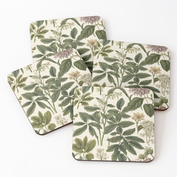 Item preview, Beautiful  Green Flowers Botanical Print designed and sold by Universe Collection.