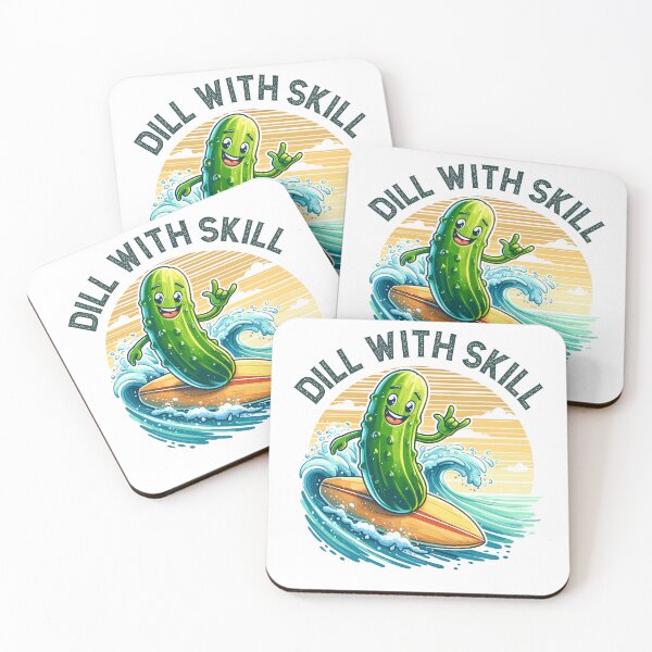 Item preview, Pickle Surfing Dill With Skill Retro designed and sold by CosyTeal.