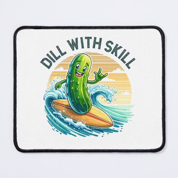 Item preview, Pickle Surfing Dill With Skill Retro designed and sold by CosyTeal.