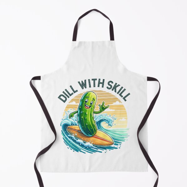 Item preview, Pickle Surfing Dill With Skill Retro designed and sold by CosyTeal.