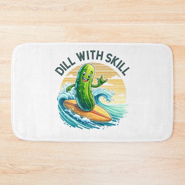 Item preview, Pickle Surfing Dill With Skill Retro designed and sold by CosyTeal.