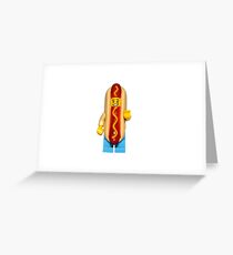 LEGO Hotdog Guy Greeting Card