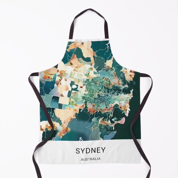 Item preview, Sydney Australia Named City Map - Natural Green designed and sold by StylishStacks.