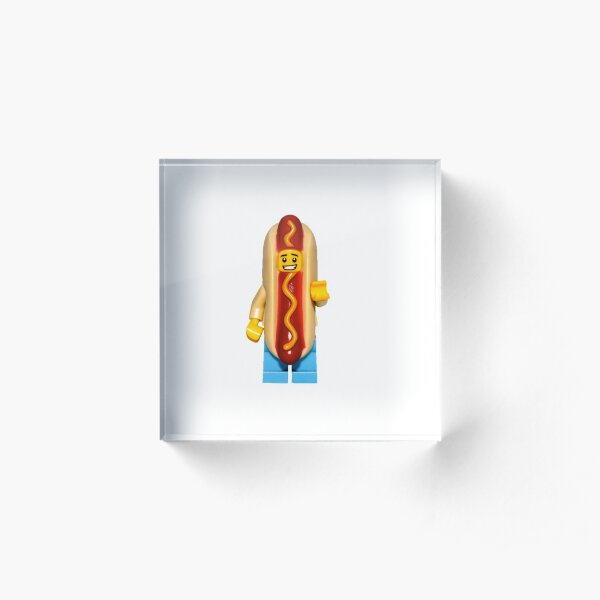 LEGO Hotdog Guy Acrylic Block