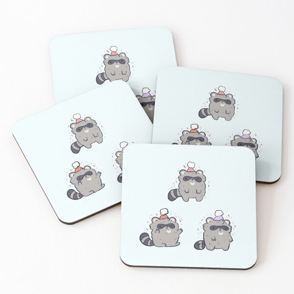 Item preview, Birthday Raccoon illustration pack designed and sold by Mayarart.