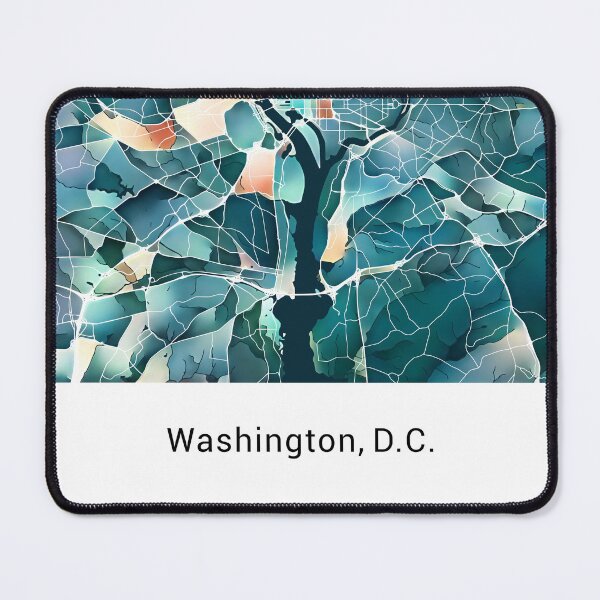 Item preview, Washington DC Named City Map - Lush Green designed and sold by StylishStacks.