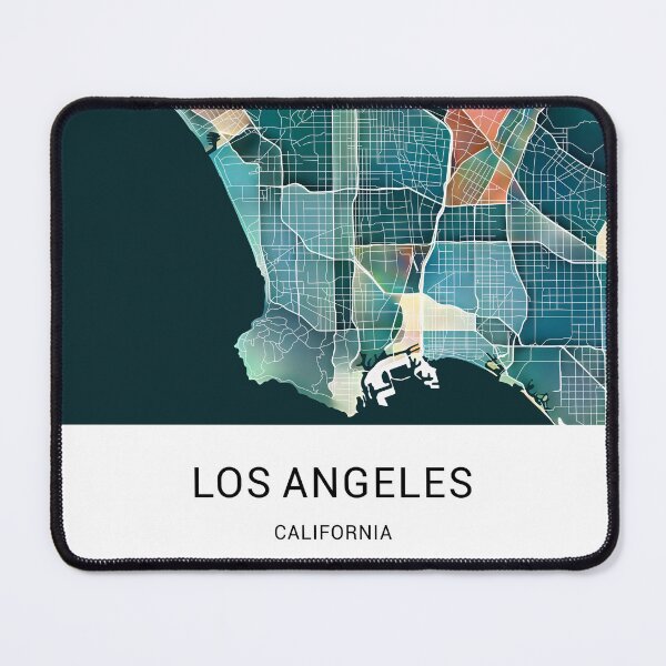 Item preview, Los Angeles California Named City Map - Lush Green designed and sold by StylishStacks.