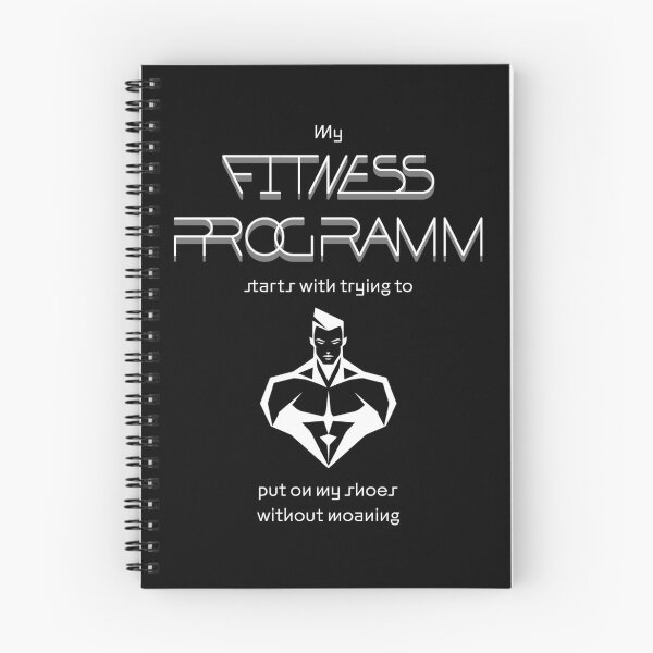 Item preview, My fitness program starts with trying to put on my shoes without moaning. Saying in English - funny designed and sold by Pflugart.