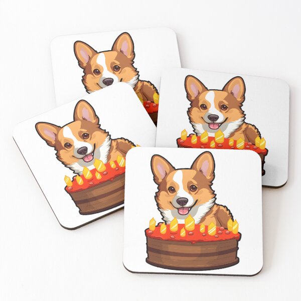 Item preview, Birthday Cake Happy Corgi designed and sold by Anbe_design.