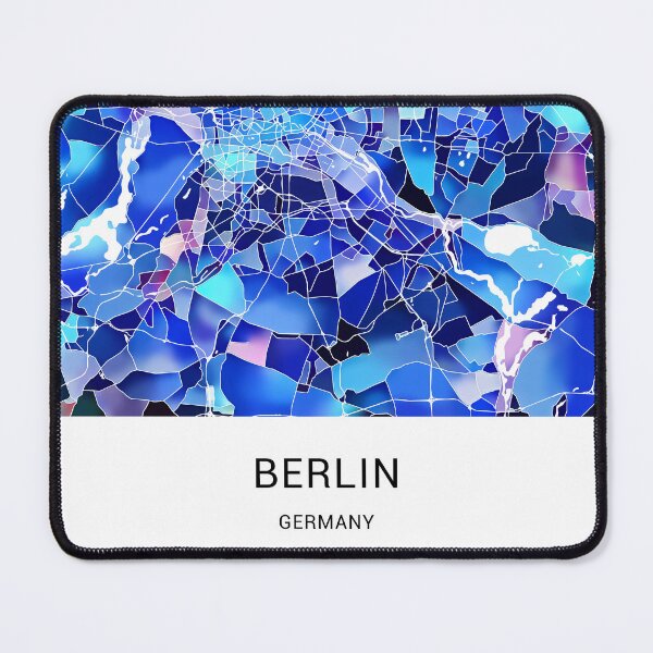 Item preview, Berlin Germany Named City Map - Marine Blue designed and sold by StylishStacks.