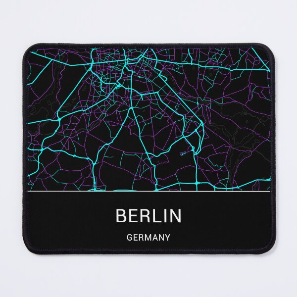 Item preview, Berlin Germany Named City Map - Neon Fantasy designed and sold by StylishStacks.