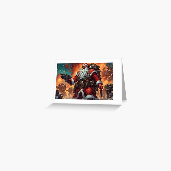 Item preview, Angry Space Marine Santa designed and sold by AlPhred.