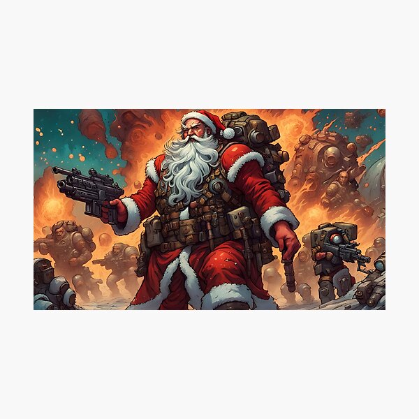 Item preview, Angry Space Marine Santa designed and sold by AlPhred.