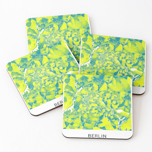 Item preview, Berlin Germany Named City Map - Green-Yellow Duotone designed and sold by StylishStacks.