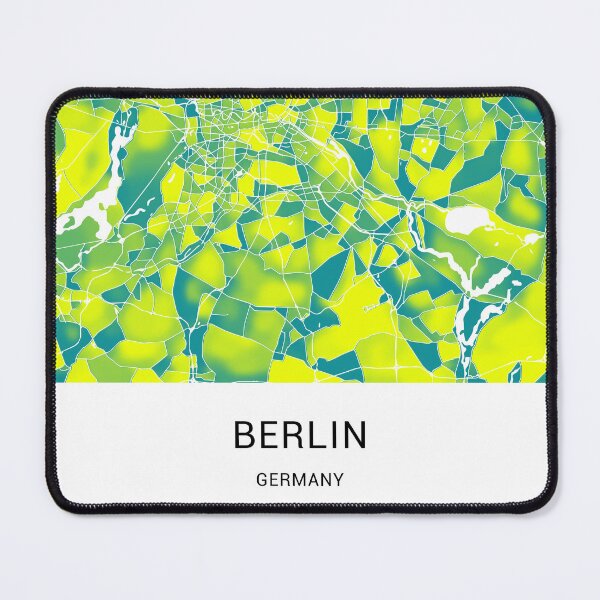 Item preview, Berlin Germany Named City Map - Green-Yellow Duotone designed and sold by StylishStacks.