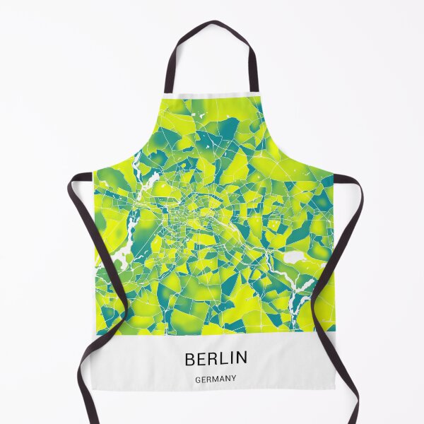 Item preview, Berlin Germany Named City Map - Green-Yellow Duotone designed and sold by StylishStacks.