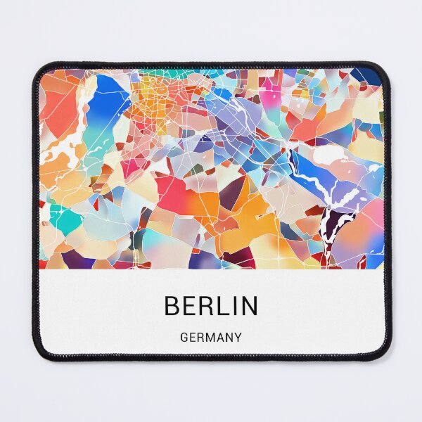 Item preview, Berlin Germany Named City Map - Tropical Rainbow Scheme designed and sold by StylishStacks.