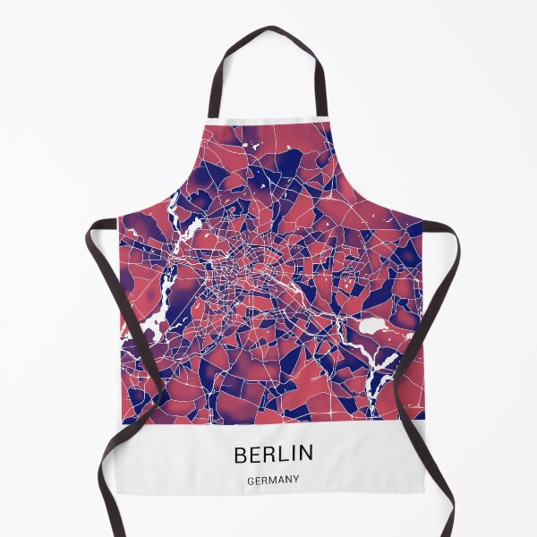 Item preview, Berlin Germany Named City Map - Red-Blue Duotone designed and sold by StylishStacks.