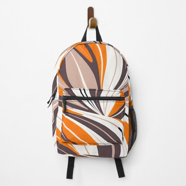 Item preview, Mid Century Modern Abstract Botanical Taupe, Tangerine, Brown designed and sold by Prints and Lifestyle.