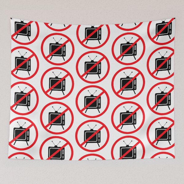 Item preview, NO TV ALLOWED sign.  designed and sold by VadimFromm.