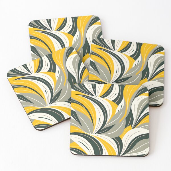 Item preview, Mid Century Modern Abstract Botanical Yellow, Sage Green, Cream designed and sold by Prints and Lifestyle.