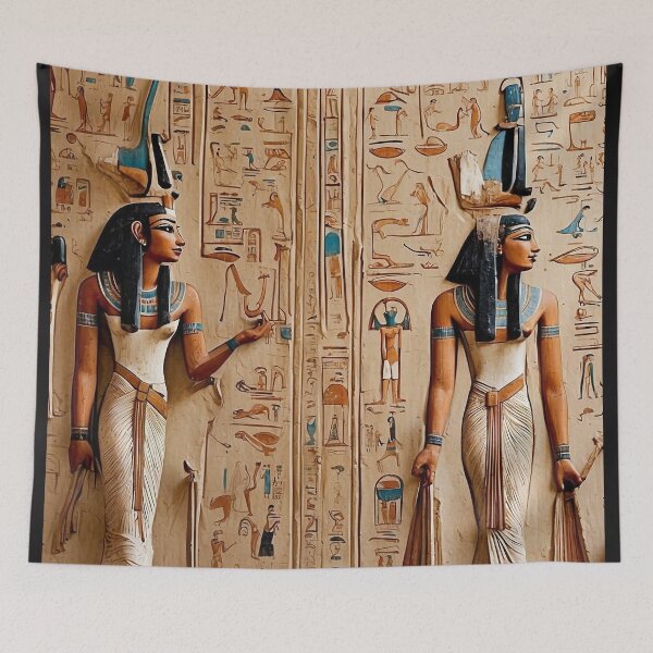 Item preview, Egyptian Hieroglyphics on the Temple walls - 2 designed and sold by nyathiwa.
