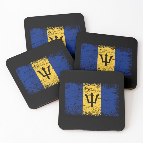Item preview, Barbados flag used look designed and sold by GeogDesigns.
