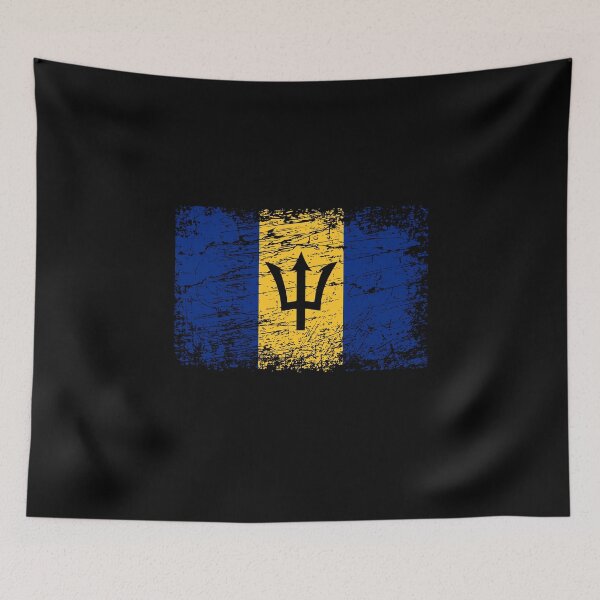 Item preview, Barbados flag used look designed and sold by GeogDesigns.