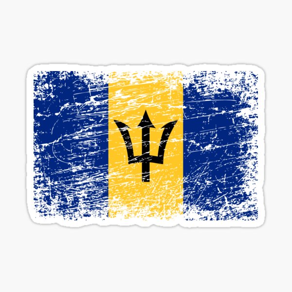 Item preview, Barbados flag used look designed and sold by GeogDesigns.