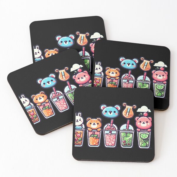 Item preview, Animal Bubble Tea Set designed and sold by bobateelovers.