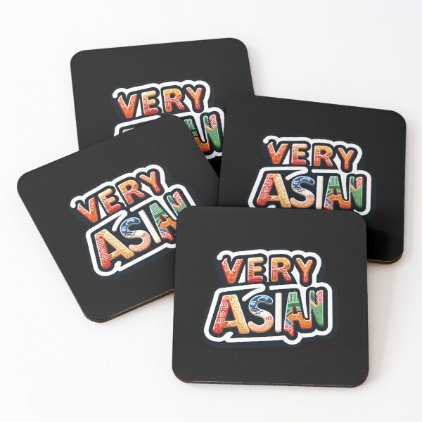 Item preview, Vibrant Tradition: Patterned 'VERY ASIAN' Typography Design designed and sold by ChromaticBlend.